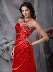 Sweetheart A-line Skirt Top Seller Prom Dress Scarlet Inexpensive