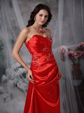 Sweetheart A-line Skirt Top Seller Prom Dress Scarlet Inexpensive