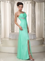 Apple Green One Shoulder Design Make Your Own Prom Dresses Inexpensive