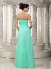 Apple Green One Shoulder Design Make Your Own Prom Dresses Inexpensive