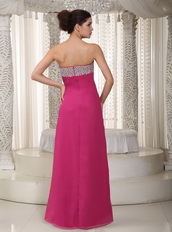 Floor-length Ruby Chiffon Lady Wear Prom Dress Designers List Inexpensive