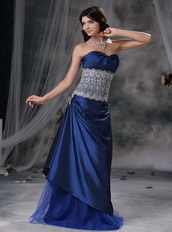 Unique Design Royal Blue Prom Dress With Lace Bodice Inexpensive