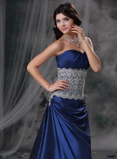 Unique Design Royal Blue Prom Dress With Lace Bodice Inexpensive