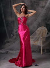 Sweetheart Crystals Fuchsia Prom Dresses Online Inexpensive