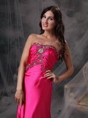 Sweetheart Crystals Fuchsia Prom Dresses Online Inexpensive