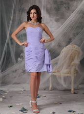 Sweetheart Column Lilac Chiffon Short Prom Dress 2014 Inexpensive