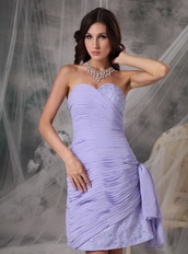 Sweetheart Column Lilac Chiffon Short Prom Dress 2014 Inexpensive