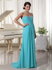 New Look Aqua Blue Sweetheart Prom Dress By Top Designer Inexpensive