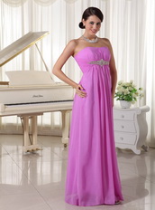 Lilac Chiffon Empire Customized Tailoring Prom Dress For New Arrival Inexpensive