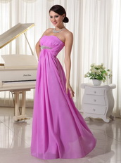 Lilac Chiffon Empire Customized Tailoring Prom Dress For New Arrival Inexpensive