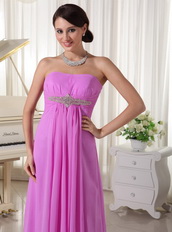 Lilac Chiffon Empire Customized Tailoring Prom Dress For New Arrival Inexpensive