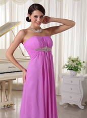 Lilac Chiffon Empire Customized Tailoring Prom Dress For New Arrival Inexpensive