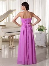 Lilac Chiffon Empire Customized Tailoring Prom Dress For New Arrival Inexpensive