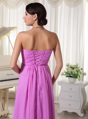 Lilac Chiffon Empire Customized Tailoring Prom Dress For New Arrival Inexpensive