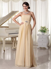 Light Yellow Chiffon Very Formal Dresses Prom 2014 New Arrival Inexpensive