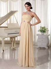 Light Yellow Chiffon Very Formal Dresses Prom 2014 New Arrival Inexpensive