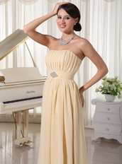 Light Yellow Chiffon Very Formal Dresses Prom 2014 New Arrival Inexpensive