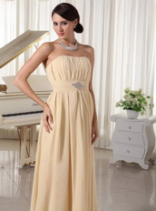 Light Yellow Chiffon Very Formal Dresses Prom 2014 New Arrival Inexpensive
