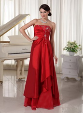 Wine Red Embroidery Floor-length Cheap Prom Dresses Gowns Inexpensive