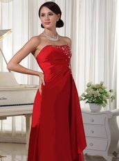 Wine Red Embroidery Floor-length Cheap Prom Dresses Gowns Inexpensive