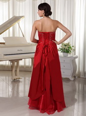 Wine Red Embroidery Floor-length Cheap Prom Dresses Gowns Inexpensive