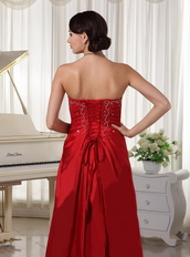 Wine Red Embroidery Floor-length Cheap Prom Dresses Gowns Inexpensive