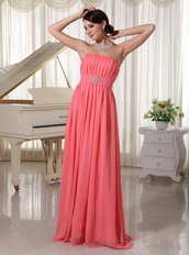 Watermelon Empire Chiffon Fabric Dress For 2014 Prom Wear Inexpensive