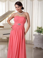 Watermelon Empire Chiffon Fabric Dress For 2014 Prom Wear Inexpensive