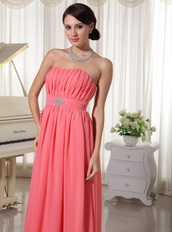 Watermelon Empire Chiffon Fabric Dress For 2014 Prom Wear Inexpensive