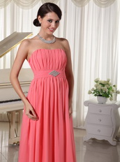 Watermelon Empire Chiffon Fabric Dress For 2014 Prom Wear Inexpensive