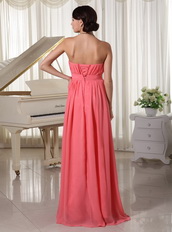 Watermelon Empire Chiffon Fabric Dress For 2014 Prom Wear Inexpensive