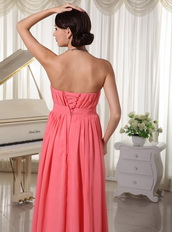 Watermelon Empire Chiffon Fabric Dress For 2014 Prom Wear Inexpensive