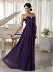 Sweetheart Dark Purple Chiffon Different Prom Dresses By Designer Inexpensive