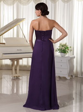 Sweetheart Dark Purple Chiffon Different Prom Dresses By Designer Inexpensive