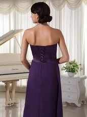 Sweetheart Dark Purple Chiffon Different Prom Dresses By Designer Inexpensive