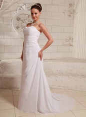 Sweetheart White Chiffon Party Dress Top Designer Lists 2014 Inexpensive