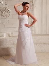 Sweetheart White Chiffon Party Dress Top Designer Lists 2014 Inexpensive