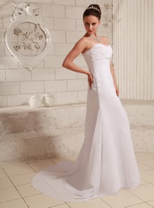 Sweetheart White Chiffon Party Dress Top Designer Lists 2014 Inexpensive