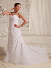 Sweetheart White Chiffon Party Dress Top Designer Lists 2014 Inexpensive