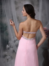 Top 10 Sweetheart Pink Chiffon Celebrity Dress With Beads Inexpensive