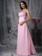 Top 10 Sweetheart Pink Chiffon Celebrity Dress With Beads Inexpensive