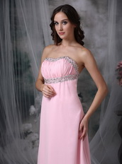 Top 10 Sweetheart Pink Chiffon Celebrity Dress With Beads Inexpensive
