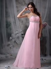 Top 10 Sweetheart Pink Chiffon Celebrity Dress With Beads Inexpensive