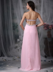 Top 10 Sweetheart Pink Chiffon Celebrity Dress With Beads Inexpensive