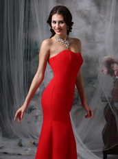 Wine Red Mermaid Terse Style Prom Dress For Women Inexpensive