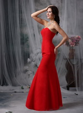 Wine Red Mermaid Terse Style Prom Dress For Women Inexpensive