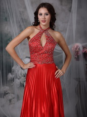 High Neck Halter Floor Length Prom Dress Affordable Inexpensive