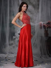 High Neck Halter Floor Length Prom Dress Affordable Inexpensive