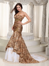 Mermaid Prom Dress Design With Leopard Printed Fabric Inexpensive