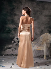 Champagne Column Prom Dress With Halter Floor-length Skirt Inexpensive